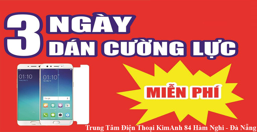 Dán cường lực miễn phí cho điện thoại.
