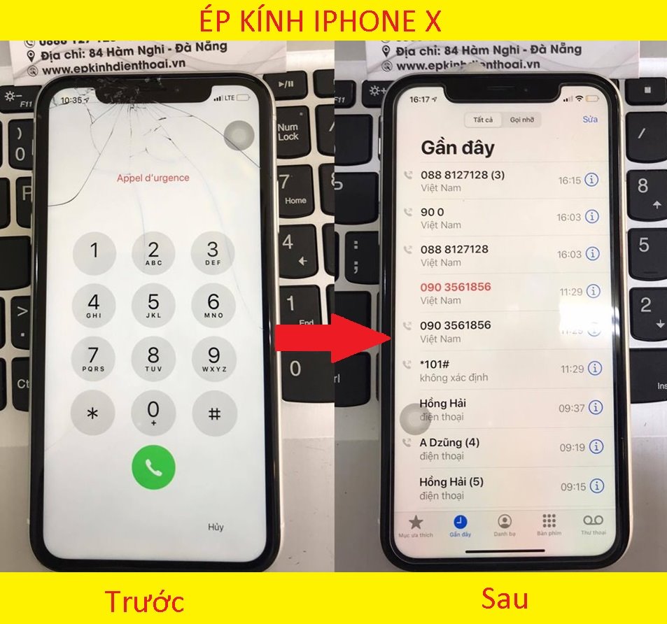 Nơi thay kính iphone x giá rẻ uy tín tại đà nẵng