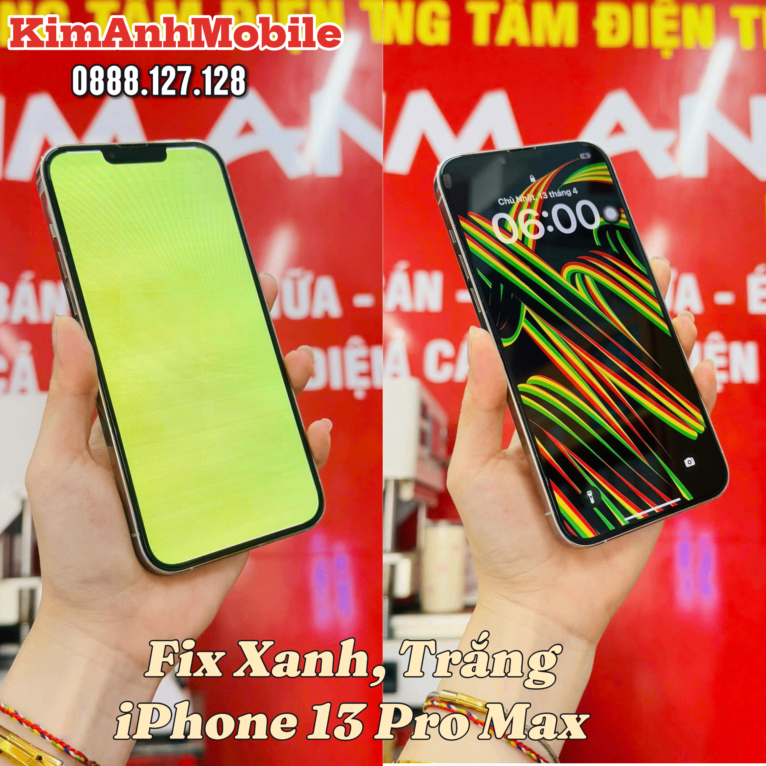 Sửa Lỗi Màn Hình Xanh, Trắng iPhone 13 Pro Max Tại Đà Nẵng – Fix Dứt Điểm Tại Kim Anh Mobile