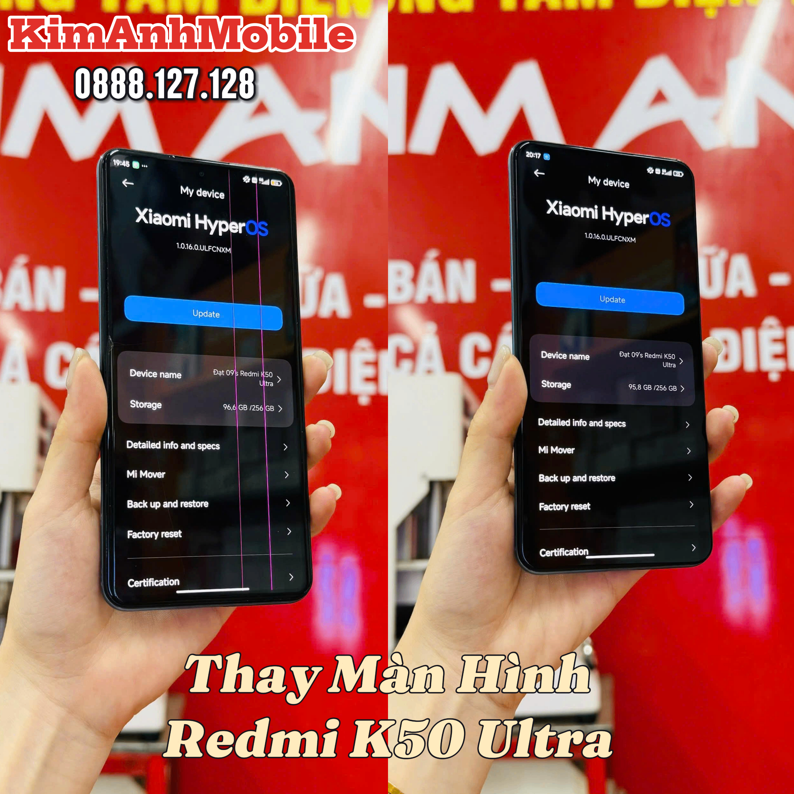 Màn Hình Zin Redmi K50 Ultra Chính Hãng – Lấy Ngay Tại Kim Anh Mobile Đà Nẵng