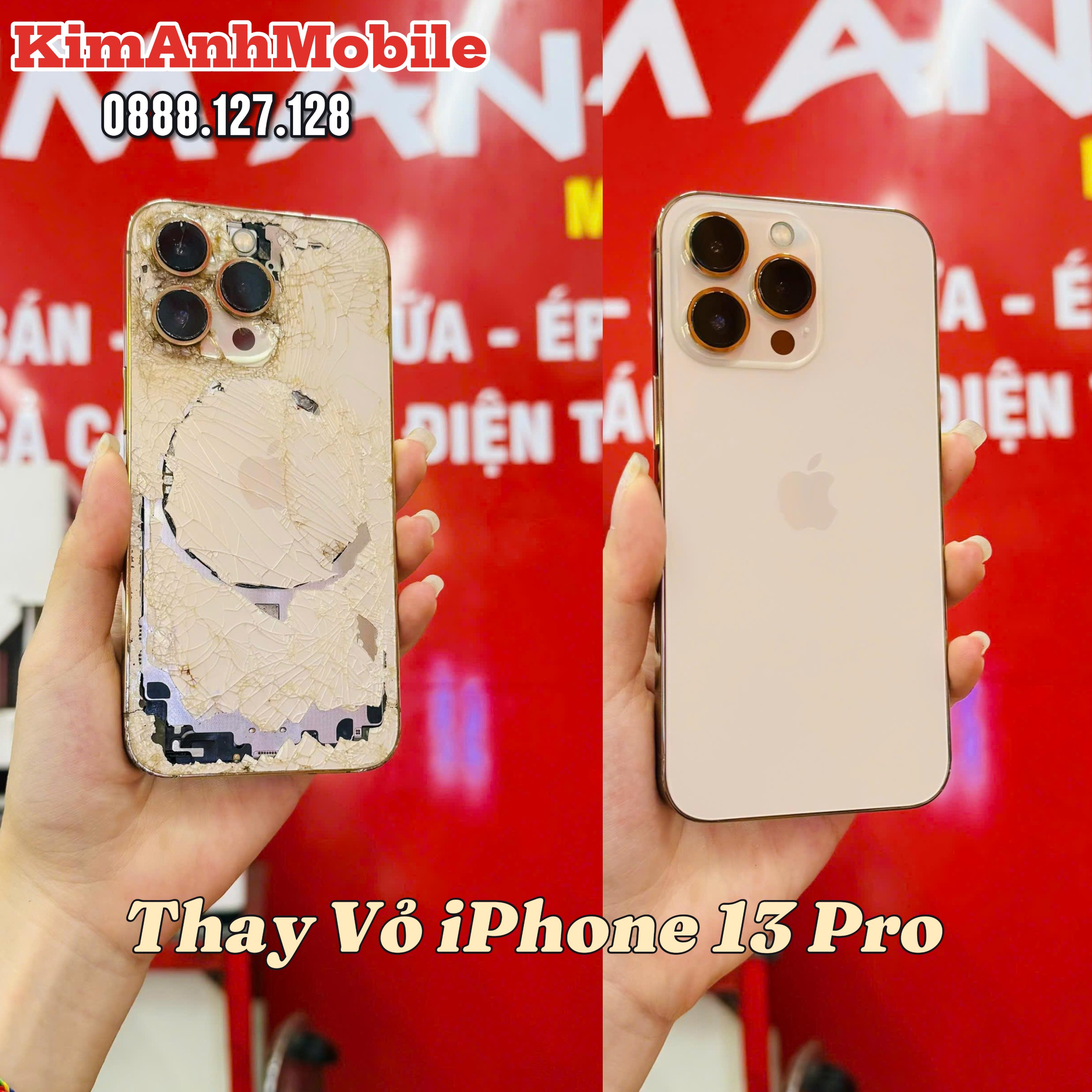 Thay Vỏ iPhone 13 Pro – Tân Trang Máy, Đẹp Như Mới Tại Kim Anh Mobile Đà Nẵng