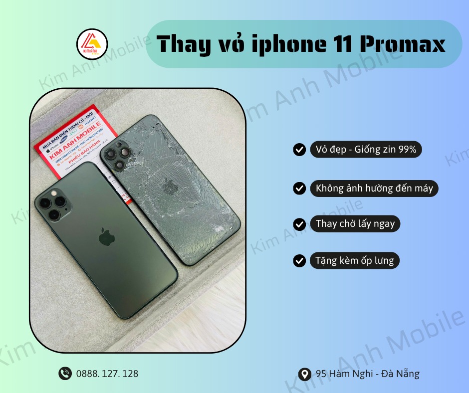 Thay Vỏ iPhone 11 Pro Max – Tân Trang Ngoại Hình, Lấy Ngay Tại Kim Anh Mobile Đà Nẵng