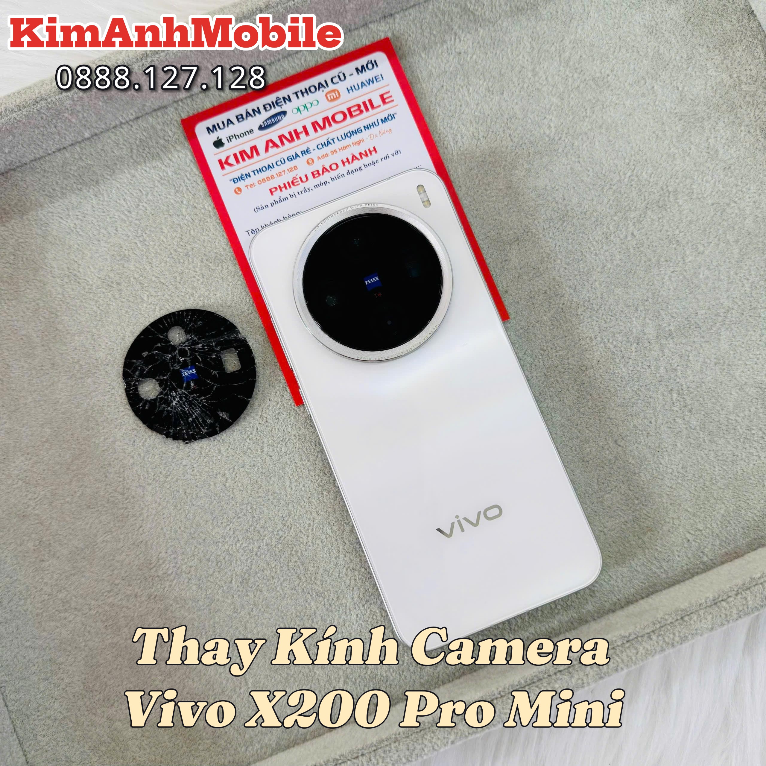 Kính Camera Sau Vivo X200 Pro Mini lấy liền tại Đà Nẵng chỉ có ở Kim Anh mobile