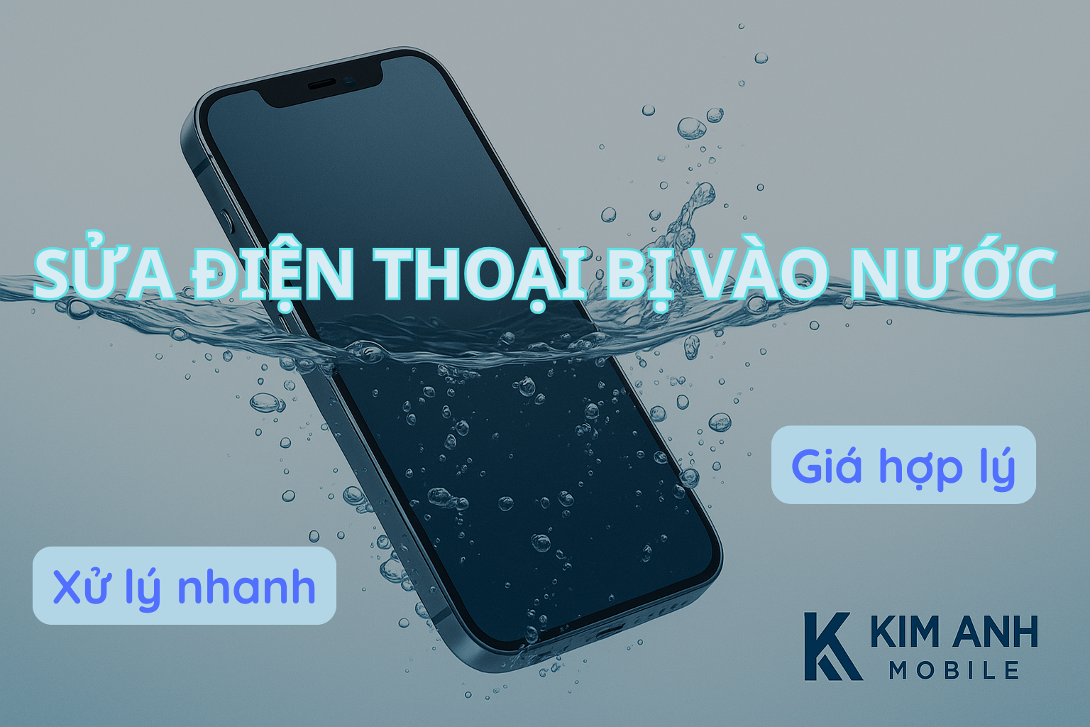 Sửa điện thoại bị vào nước tại Đà Nẵng – Giá hợp lý, xử lý nhanh tại Kim Anh Mobile