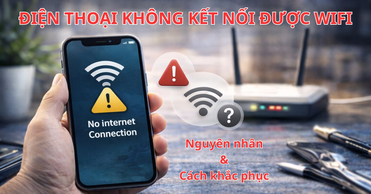 Điện thoại không bắt được WiFi, bắt WiFi nhưng không chạy: Nguyên nhân và cách khắc phục