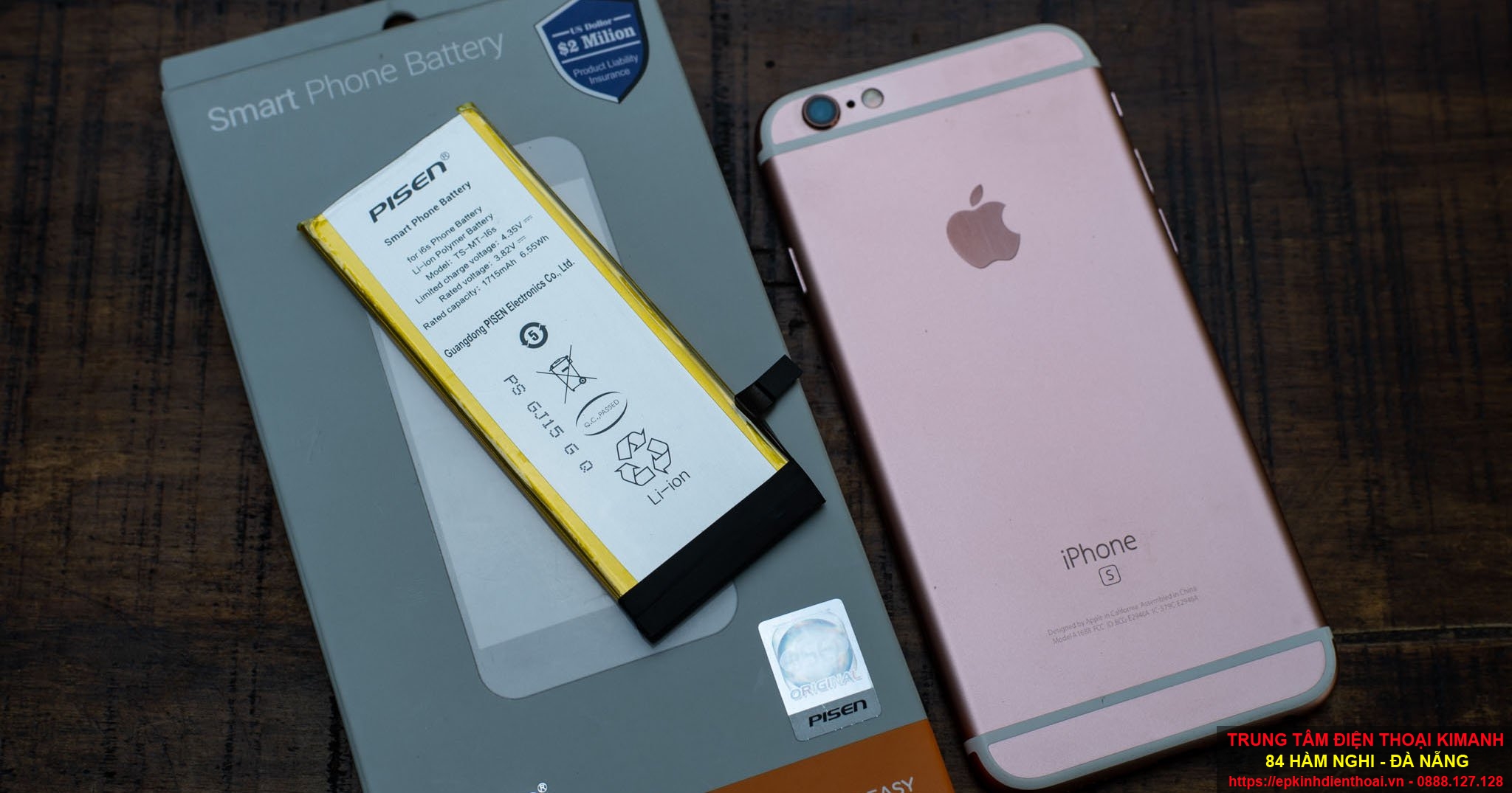 Thay pin pisen cho các dòng iphone 6 giá rẻ tại Đà Nẵng