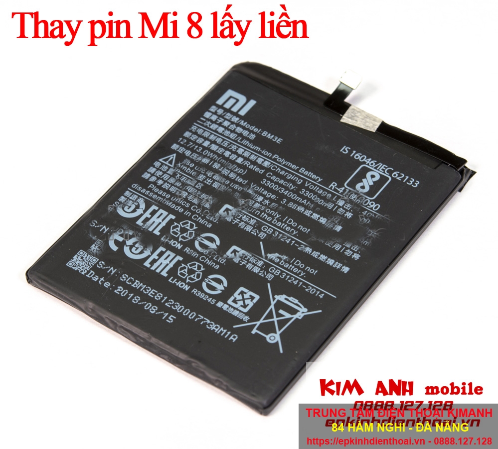 Thay pin xiaomi Mi 8 giá rẻ, nhanh chóng nhất Đà Nẵng