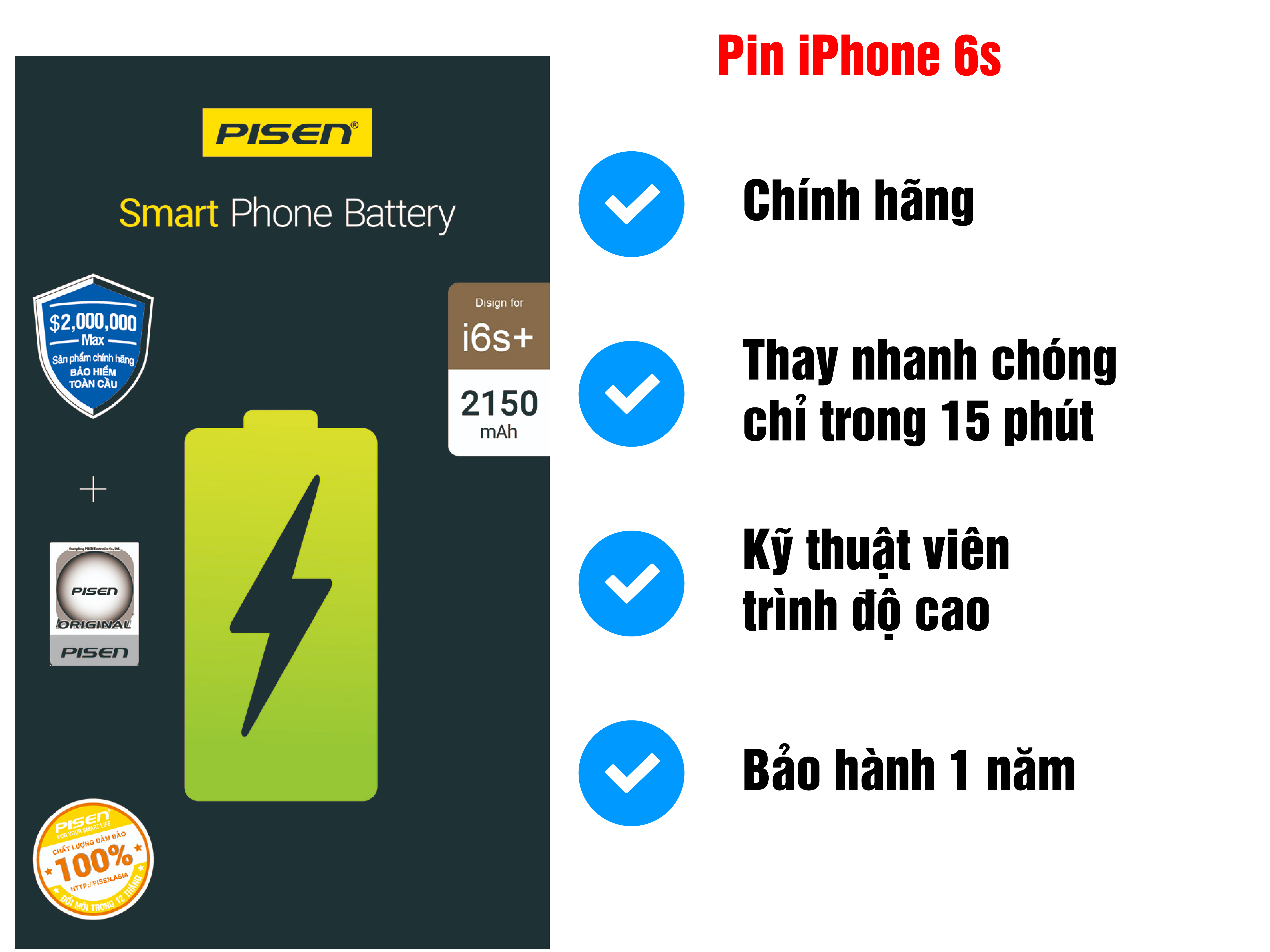 Thay pin iPhone 6s tại Đà Nẵng