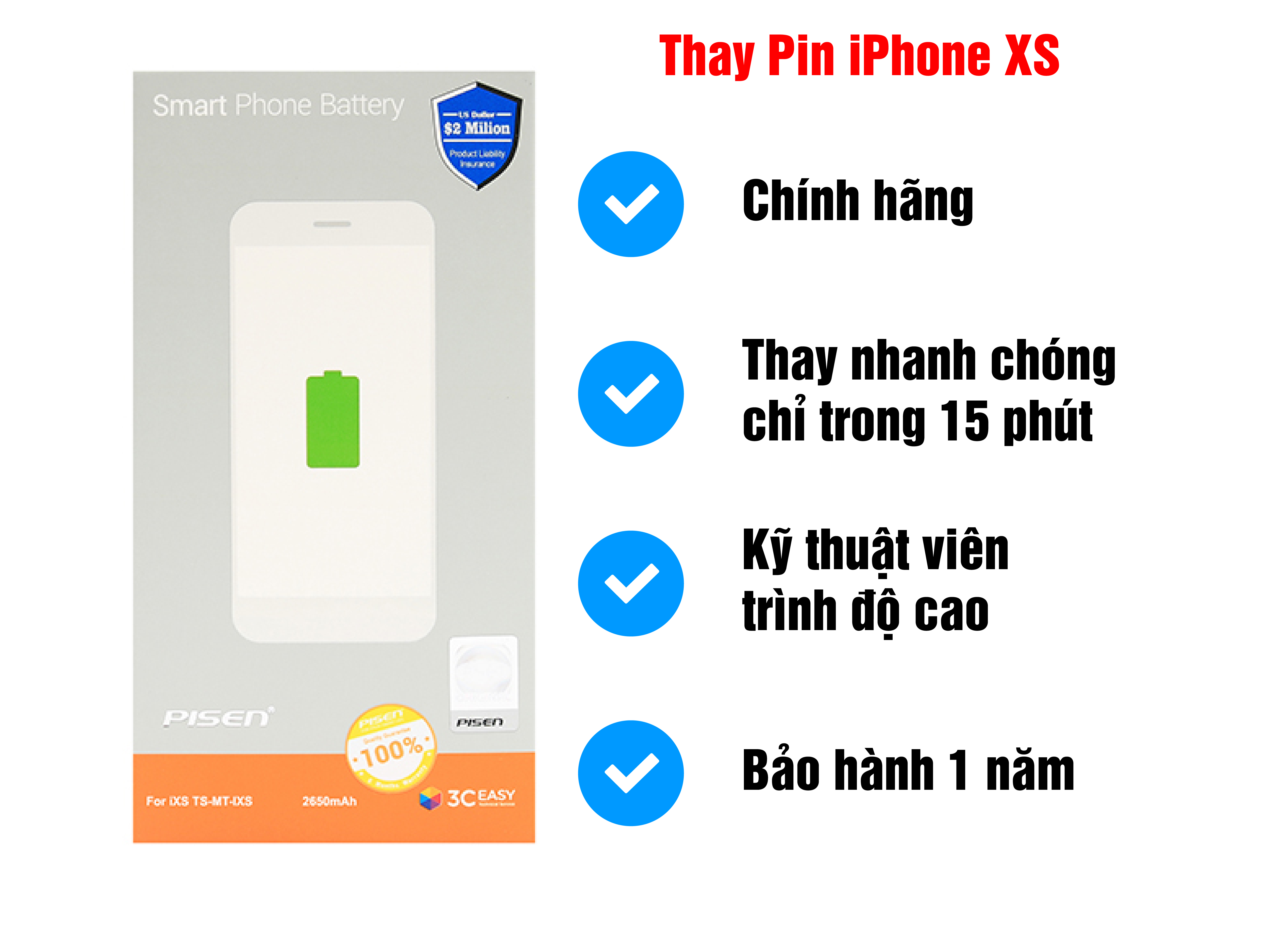 Thay pin iPhone XS tại Đà Nẵng