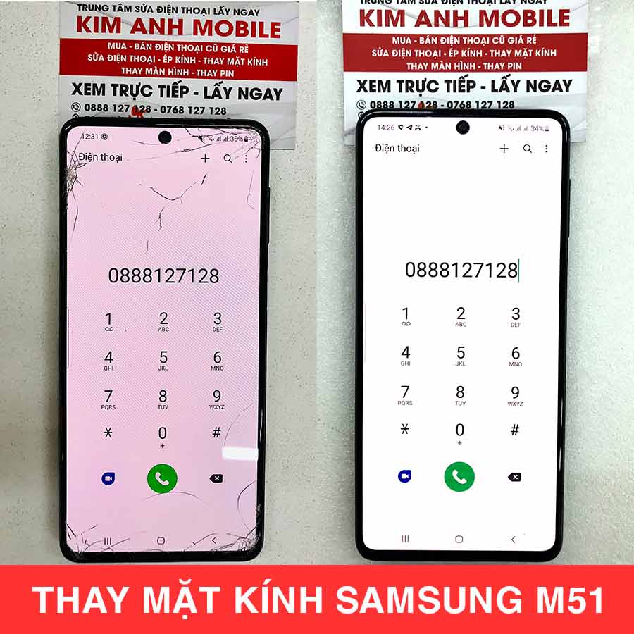 Ép kính, Thay mặt kính Samsung M51 tại Đà Nẵng
