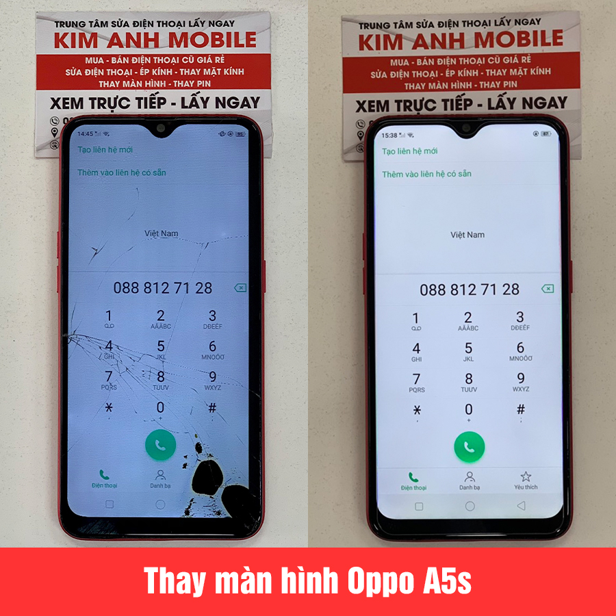 Thay màn hình Oppo A5s tại Đà Nẵng