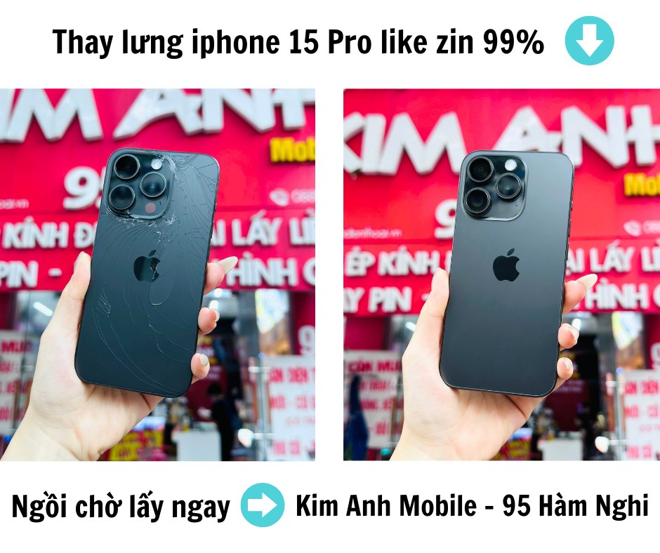 Thay Nắp Lưng iPhone 15 Pro Tại Đà Nẵng