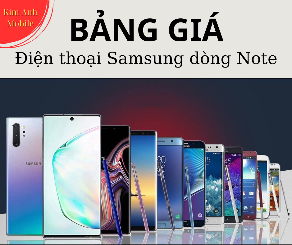 Báo Giá Điện thoại Samsung Galaxy dòng Note tại Đà Nẵng