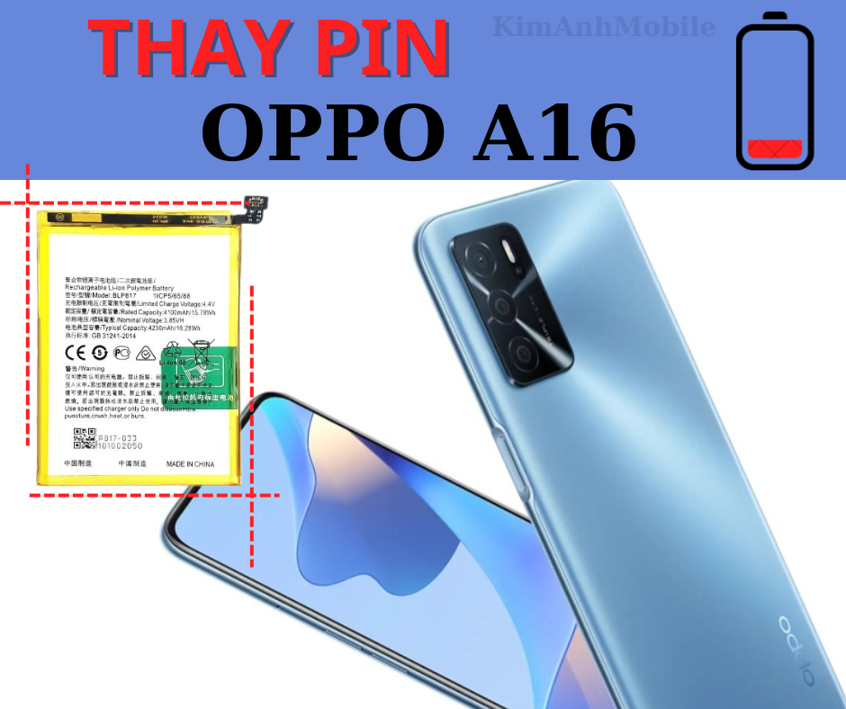 Thay Pin Oppo A16 Uy tín tại Đà Nẵng