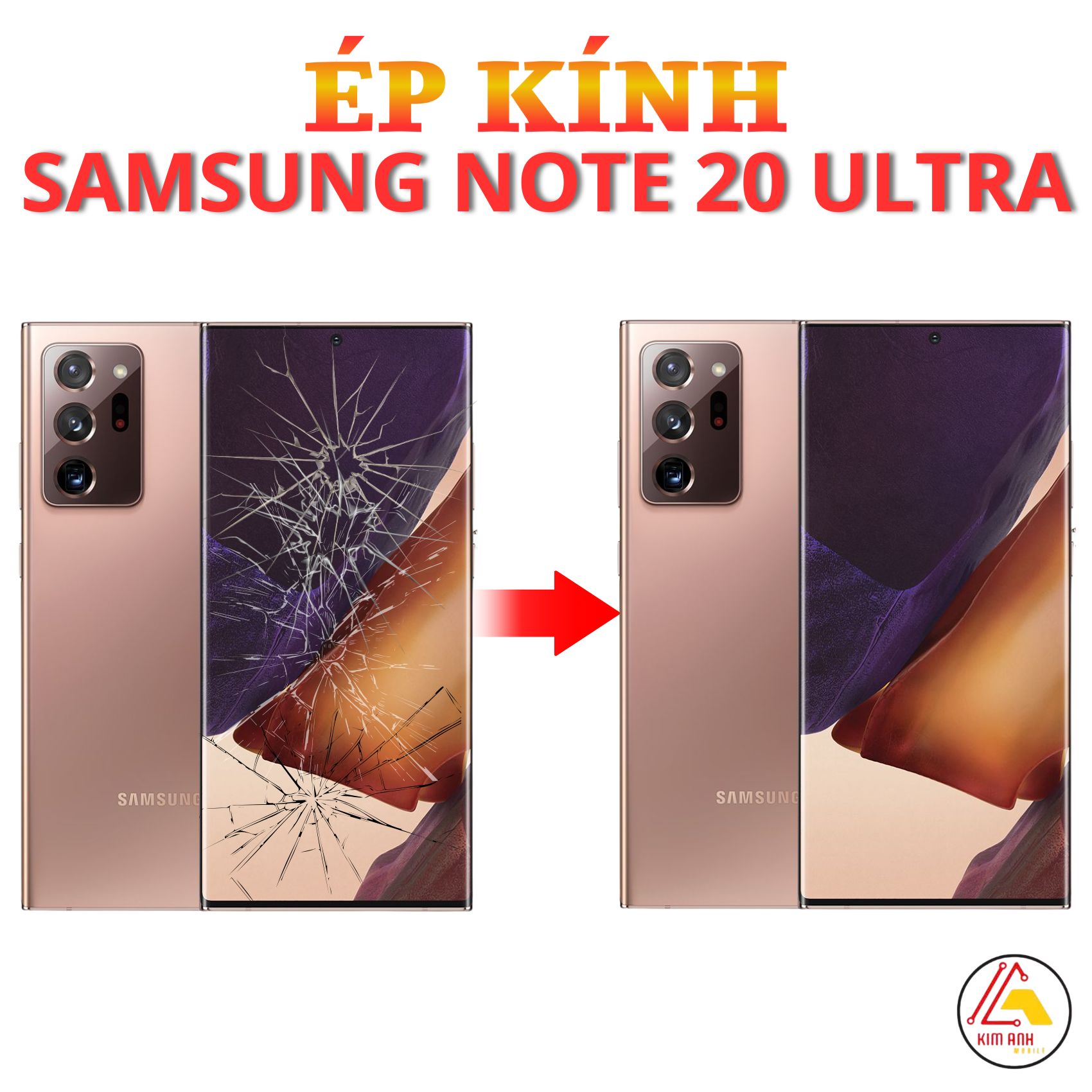 Ép mặt kính Samsung Note 20 Ultra lấy ngay tại Đà Nẵng