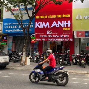 Mặt tiền cửa hàng Kim Anh Mobile tại 95 Hàm Nghi, Đà Nẵng