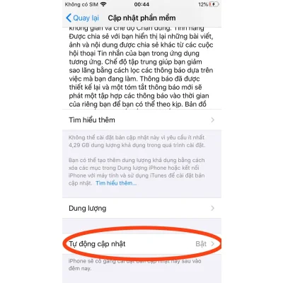 Hướng dẫn cài đặt tự động cập nhật phần mềm iPhone tại Kim Anh Mobile Đà Nẵng uy tín.