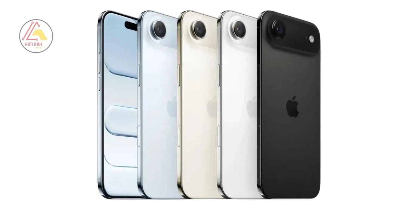 Banner quảng cáo điện thoại iPhone đa dạng màu sắc tại Kim Anh Mobile Đà Nẵng.