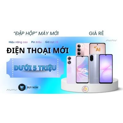 Banner quảng cáo điện thoại mới dưới 5 triệu giá rẻ tại Kim Anh Mobile Đà Nẵng.
