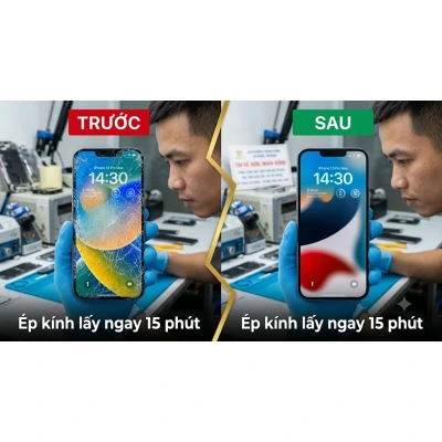 Ép kính điện thoại lấy ngay 30 phút tại Kim Anh Mobile Đà Nẵng