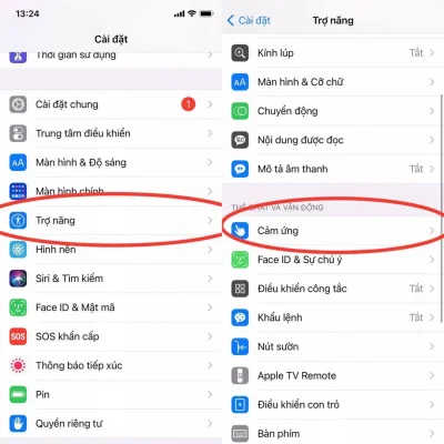 Hướng dẫn cài đặt cảm ứng trên iPhone chi tiết tại Kim Anh Mobile Đà Nẵng.