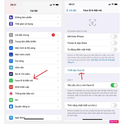 Hướng dẫn cài đặt Face ID trên iPhone nhanh chóng tại Kim Anh Mobile Đà Nẵng.