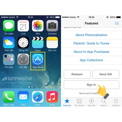 Hướng dẫn chi tiết cách đăng nhập App Store trên iPhone uy tín tại Kim Anh Mobile Đà Nẵng.