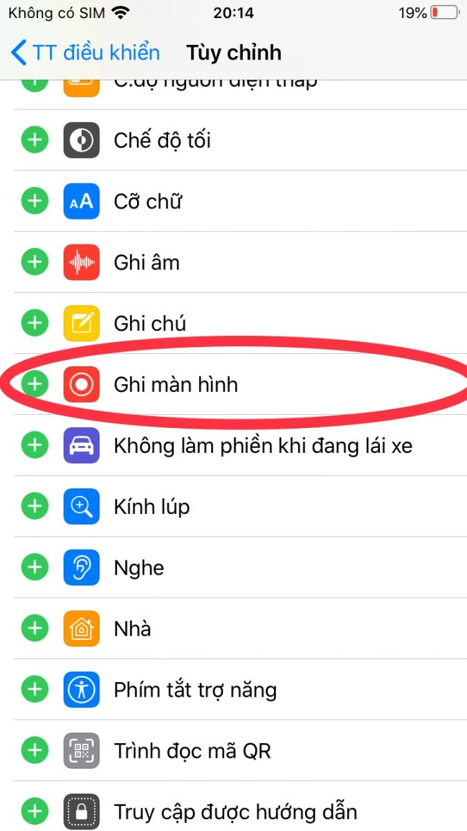 Hướng dẫn thêm tính năng ghi màn hình vào trung tâm điều khiển iPhone tại Kim Anh Mobile Đà Nẵng.