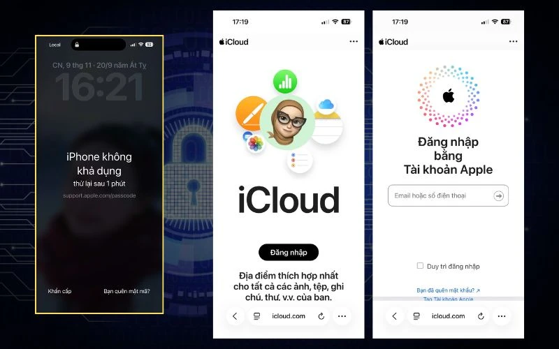 Hướng dẫn khắc phục iPhone bị khóa, đăng nhập iCloud và Apple ID tại Kim Anh Mobile Đà Nẵng.