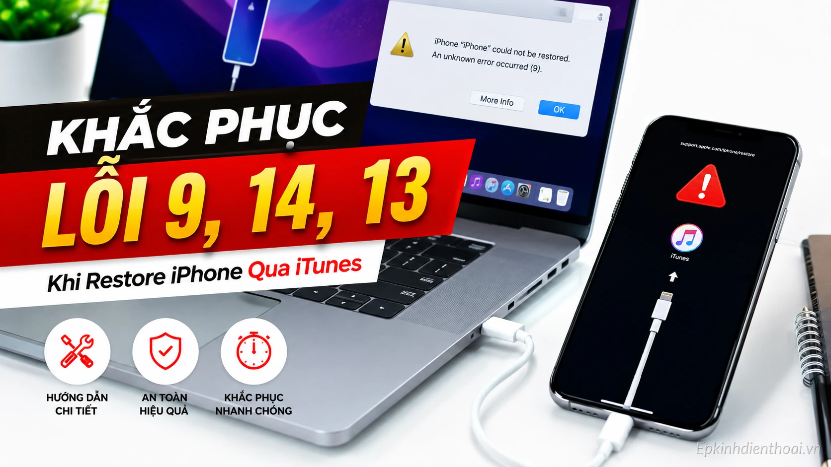 Khắc phục lỗi iPhone khi restore iTunes tại Kim Anh Mobile Đà Nẵng