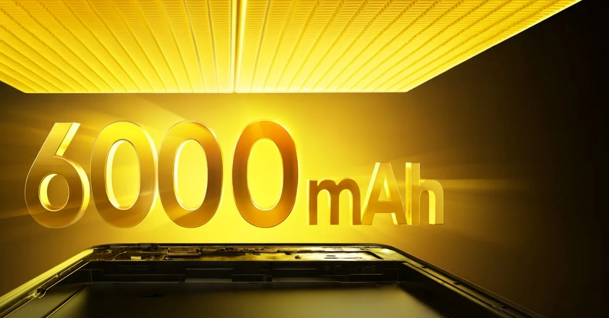 Banner quảng cáo dung lượng pin 6000mAh cho điện thoại tại Kim Anh Mobile Đà Nẵng.