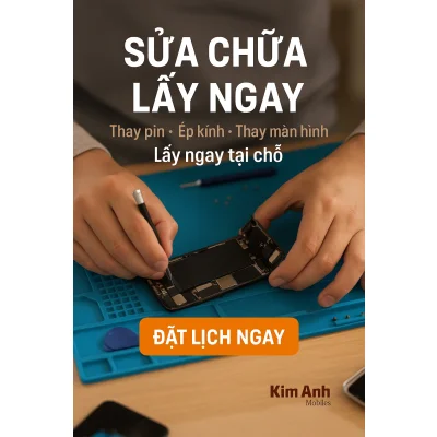 Banner quảng cáo dịch vụ sửa chữa điện thoại lấy ngay tại Kim Anh Mobile Đà Nẵng.