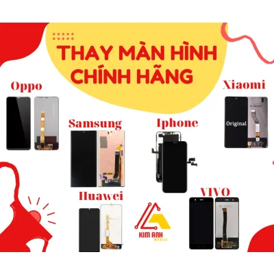 Banner quảng cáo dịch vụ thay màn hình điện thoại chính hãng uy tín tại Kim Anh Mobile Đà Nẵng.