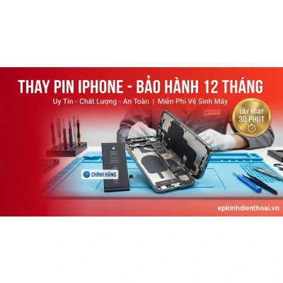 Thay pin iPhone chính hãng, bảo hành 12 tháng tại Kim Anh Mobile Đà Nẵng