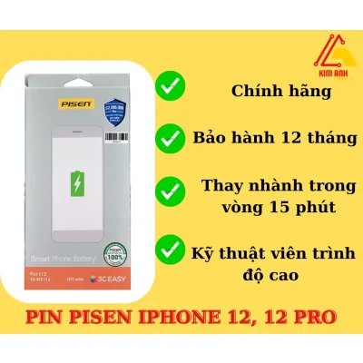 Pin pisen iPhone 12 pro dung lượng chuẩn – giá tốt, chính hãng tại đà nẵng