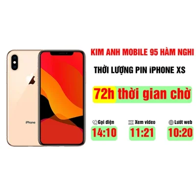 Thông tin chi tiết thời lượng pin iPhone XS chính hãng tại Kim Anh Mobile Đà Nẵng.