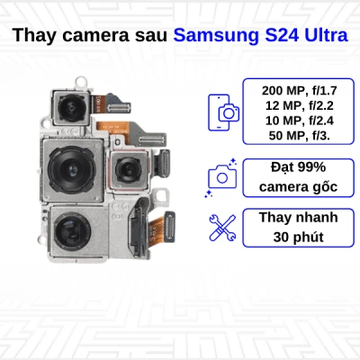 Infographic chi tiết thông số camera Samsung Galaxy S24 Ultra chính hãng tại Kim Anh Mobile Đà Nẵng.