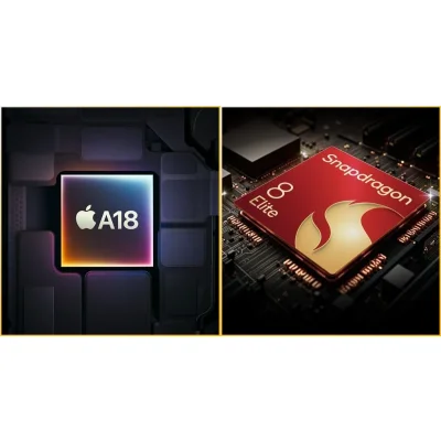 Hình ảnh so sánh vi xử lý Apple A18 và Snapdragon 8 Elite mới nhất tại Kim Anh Mobile Đà Nẵng.