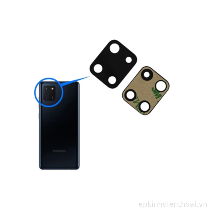 Kính camera Samsung Galaxy Note 10 Lite zin chính hãng, thay lấy ngay tại Kim Anh Mobile Đà Nẵng.