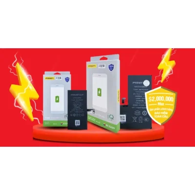 Pin điện thoại Pisen chính hãng, bảo hiểm toàn cầu, có sẵn tại Kim Anh Mobile Đà Nẵng.