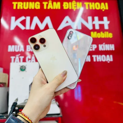 Điện thoại iPhone 15 Pro Max màu trắng chính hãng giá tốt tại Kim Anh Mobile Đà Nẵng.