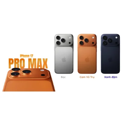 Điện thoại Apple iPhone 17 Pro Max với nhiều màu sắc đẹp mắt tại Kim Anh Mobile Đà Nẵng.
