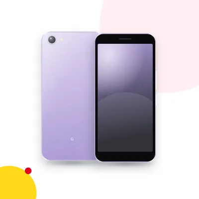 Mặt trước và mặt sau điện thoại Google Pixel 2 (ảnh minh hoạ)
