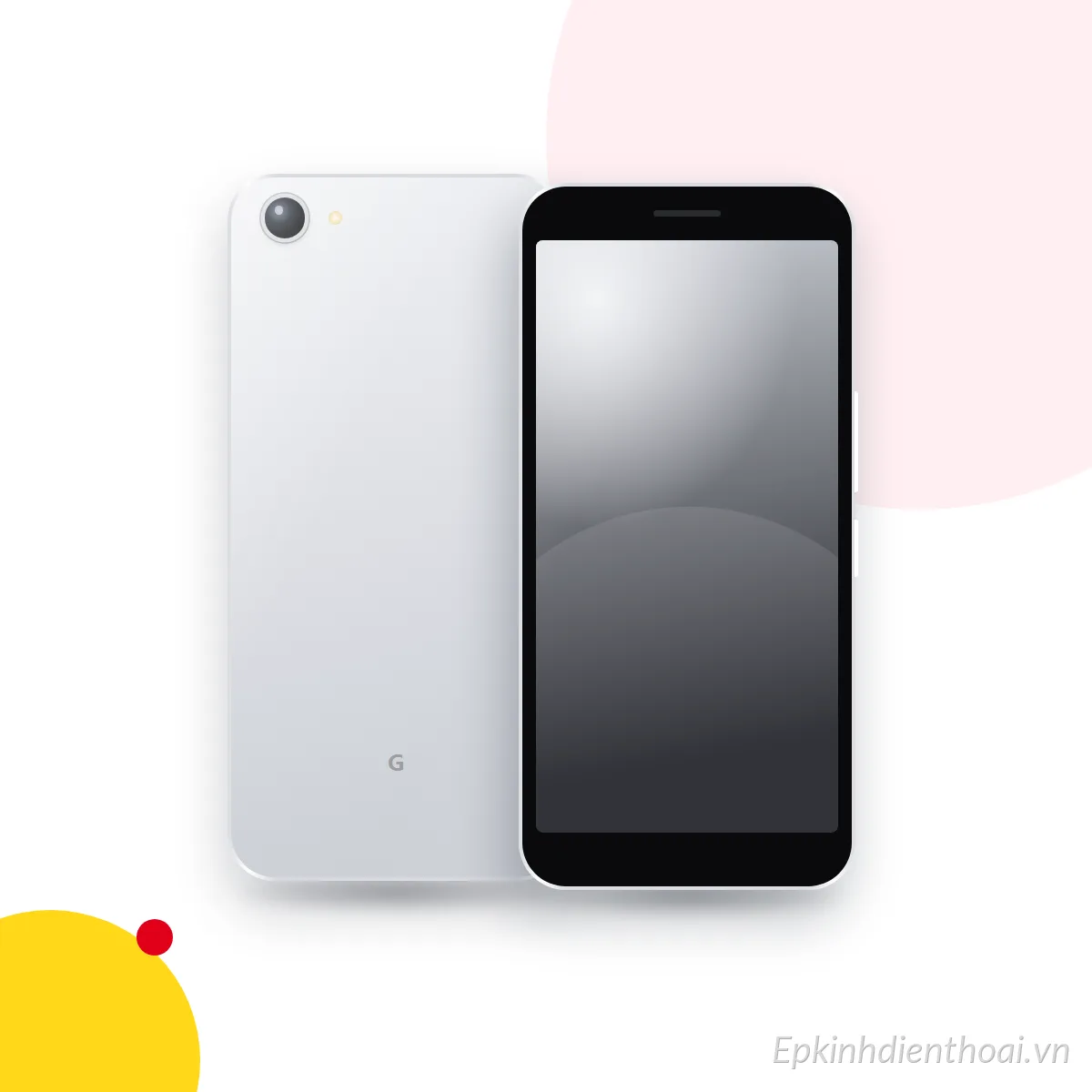 Mặt trước và mặt sau điện thoại Google Pixel 3a XL (ảnh minh hoạ)