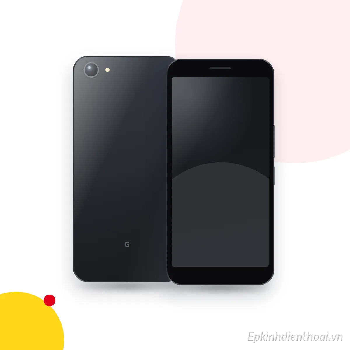 Mặt trước và mặt sau điện thoại Google Pixel XL (ảnh minh hoạ)