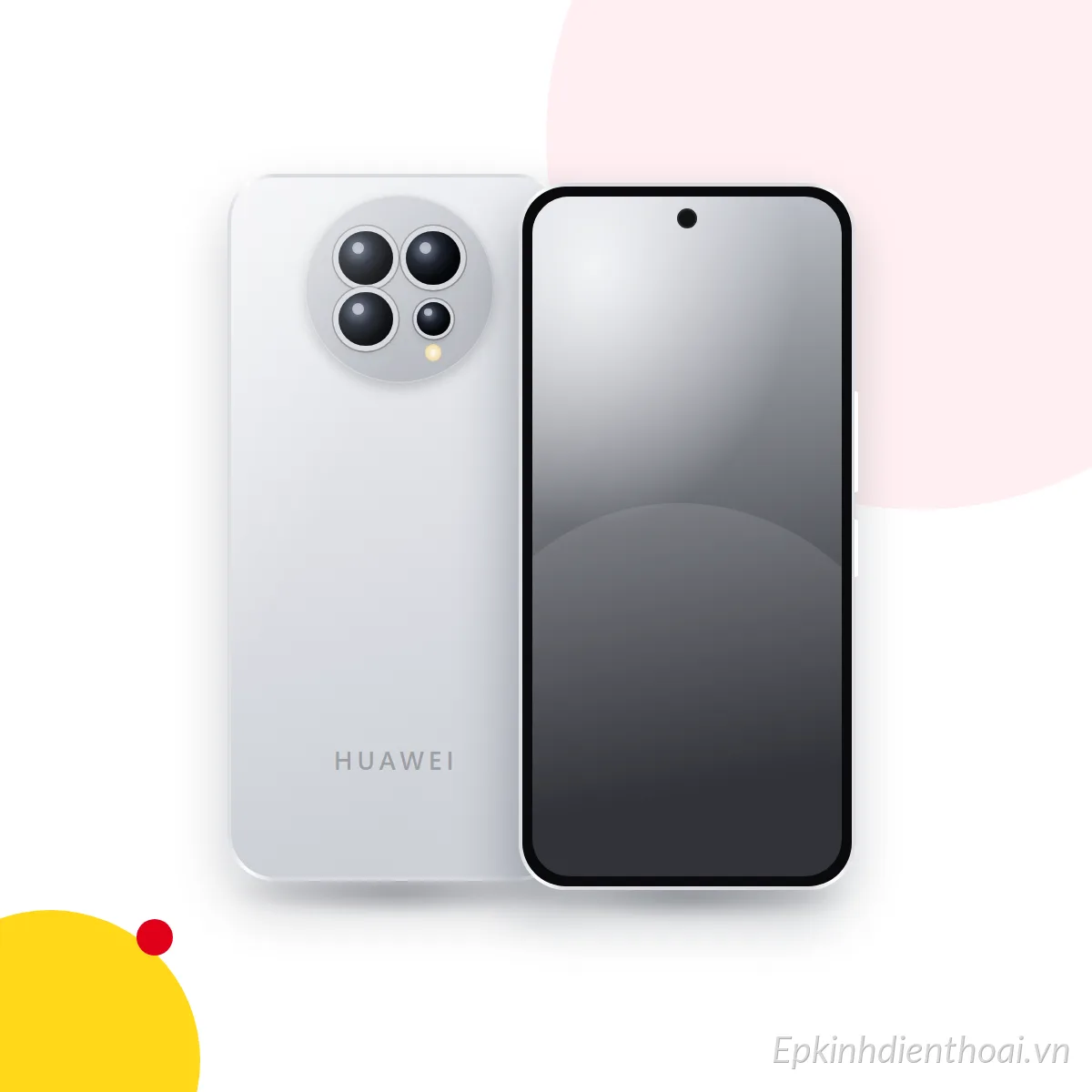 Mặt trước và mặt sau điện thoại HUAWEI Mate 80 Pro (ảnh minh hoạ)