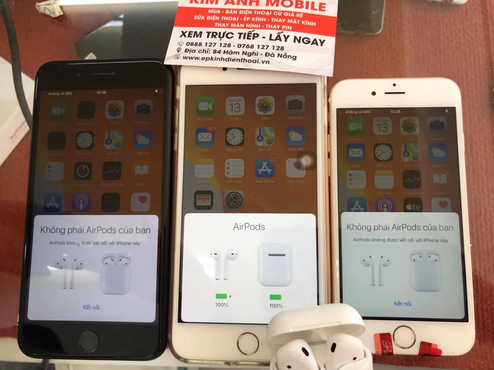 Điện thoại iPhone và tai nghe AirPods Apple chính hãng giá rẻ tại Kim Anh Mobile Đà Nẵng.