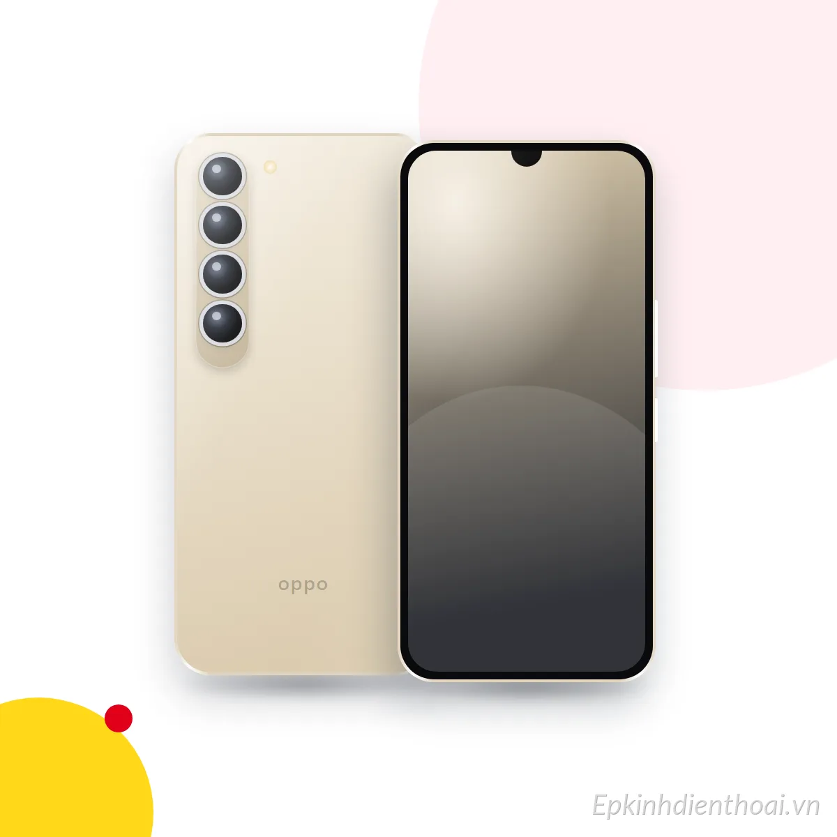 Mặt trước và mặt sau điện thoại OPPO A32 2020 (ảnh minh hoạ)