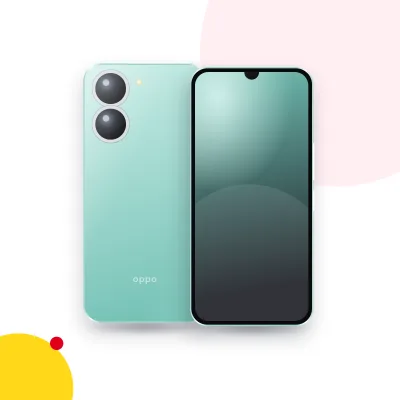 Mặt trước và mặt sau điện thoại OPPO A57 2020 (ảnh minh hoạ)
