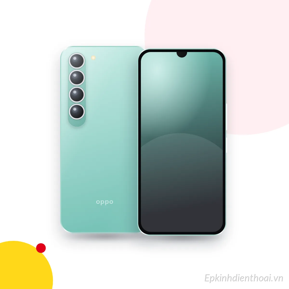 Mặt trước và mặt sau điện thoại OPPO A57e (ảnh minh hoạ)